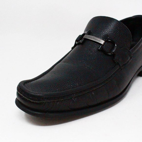 SALVATORE FERRAGAMO #40275 Black Parigi Bit Driver Loafers (US 8 EU 38) main image 7
